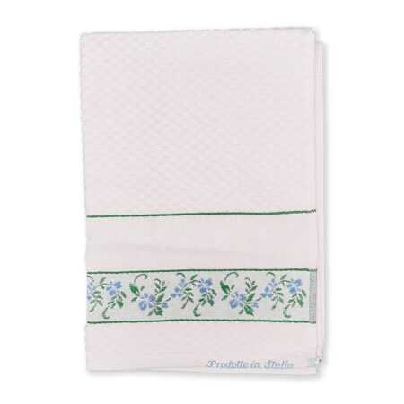 Strofinaccio cucina “fiori colorati” con tela aida da ricamare