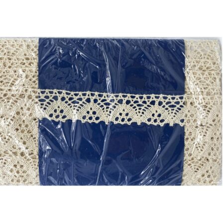 Pizzo di cotone écru altezza 3cm - 10 metri