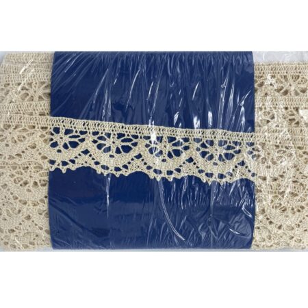 Pizzo di cotone écru altezza 4cm - 10 metri