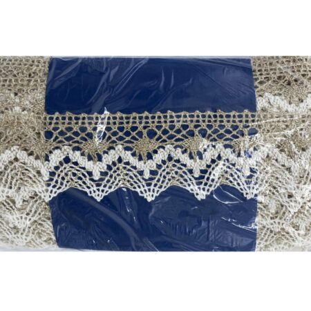 Pizzo di cotone écru altezza 6cm - 10 metri