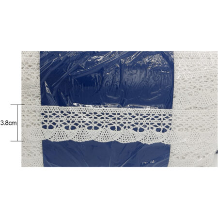 Pizzo di cotone bianco altezza 3.8cm - 10 metri