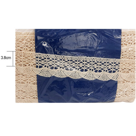 Pizzo di cotone écru altezza 3.8cm - 10 metri