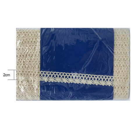 Pizzo di cotone écru altezza 2cm - 10 metri