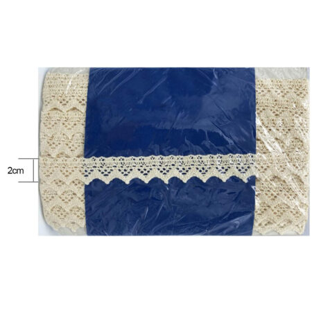 Pizzo di cotone écru altezza 2cm - 10 metri