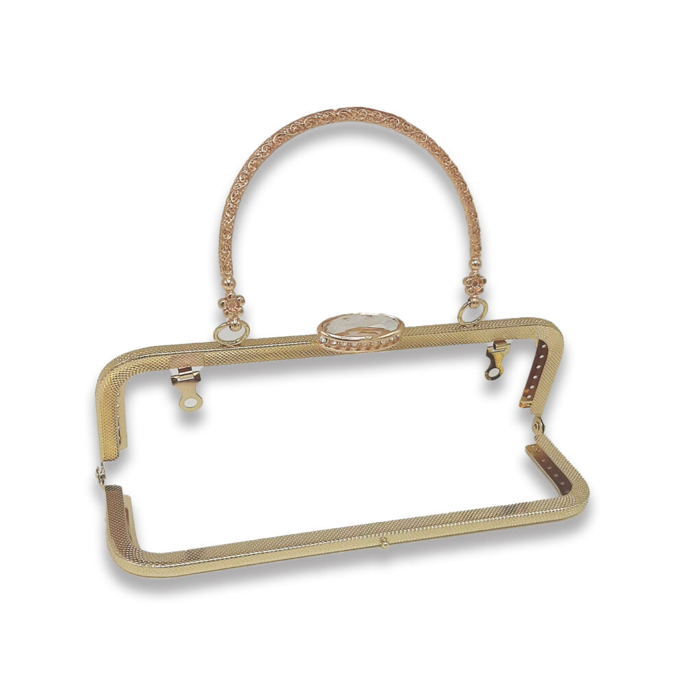 Chiusure clic clac a molla in metallo per borsa "Diamante" con impugnatura - Disponibili in diversi colori - immagine 2