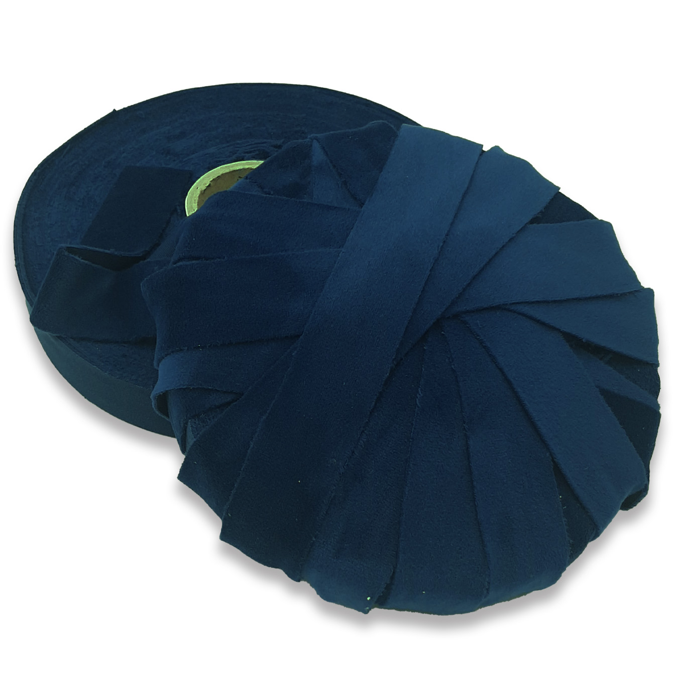 Rotoli di fettuccia elasticizzata velluto / lamé - Ideale per borse all'uncinetto