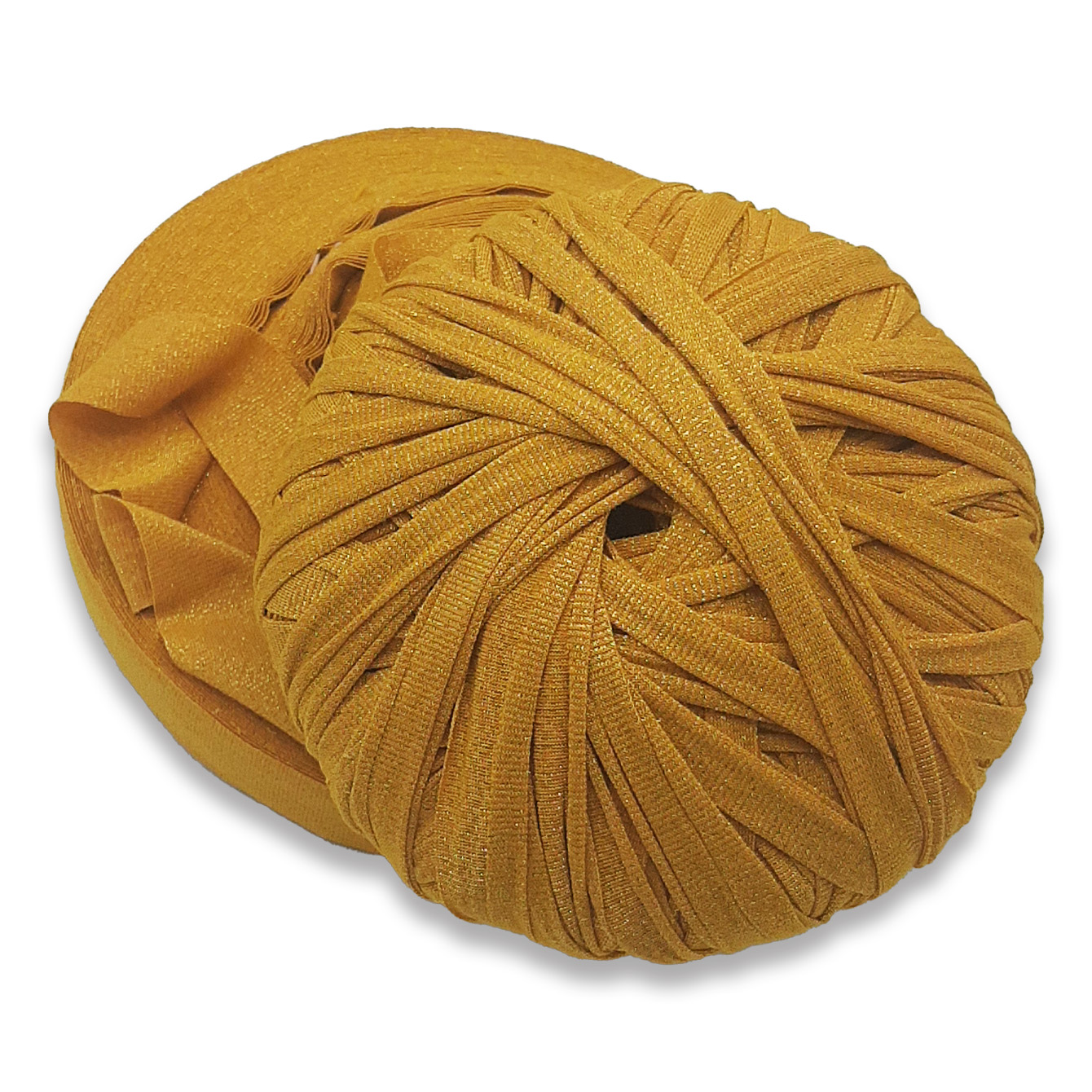 Rotoli di fettuccia elasticizzata velluto / lamé - Ideale per borse all'uncinetto