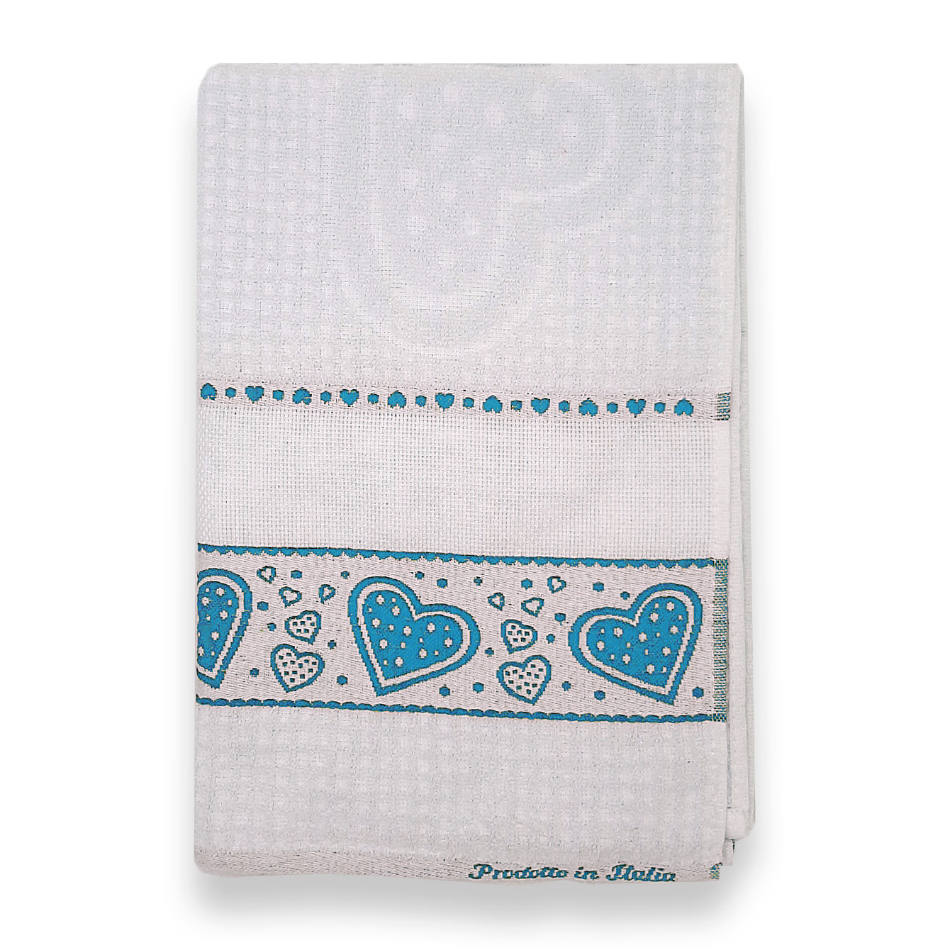 Strofinaccio cucina “cuori” con tela aida da ricamare