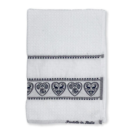 Strofinaccio cucina “alpi” con tela aida da ricamare