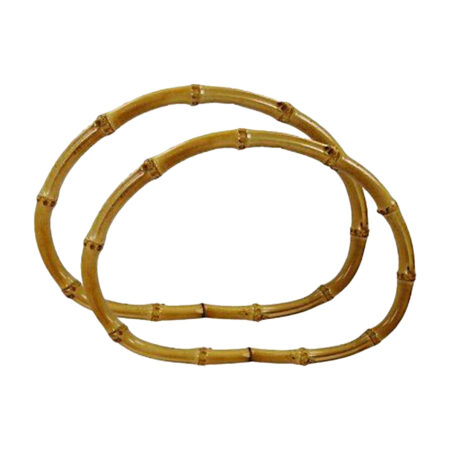 Manici per borse bamboo a forma di D 2 Pezzi da 17 cm